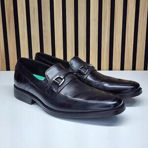 NEW - Clarks Clarkslite Bit Men’s Black Leather Loafers Slip On - Size 10